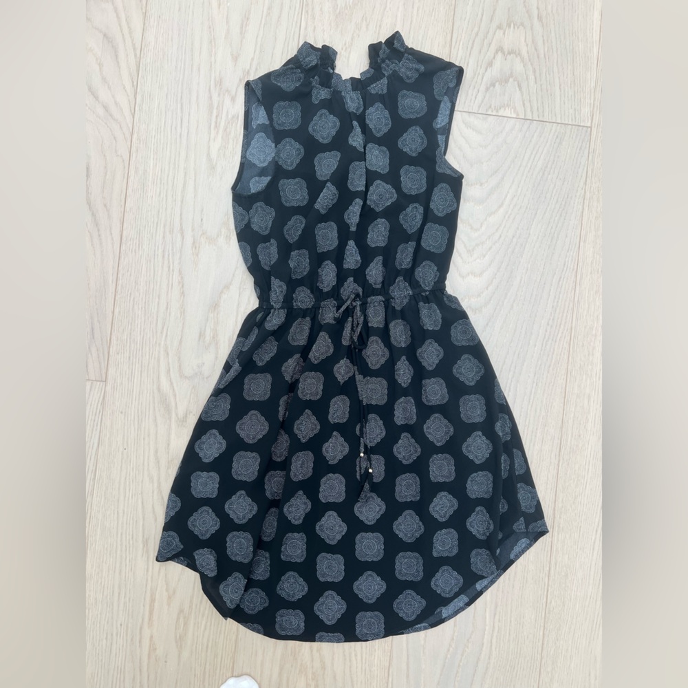 H&M Black and White Textured Dress